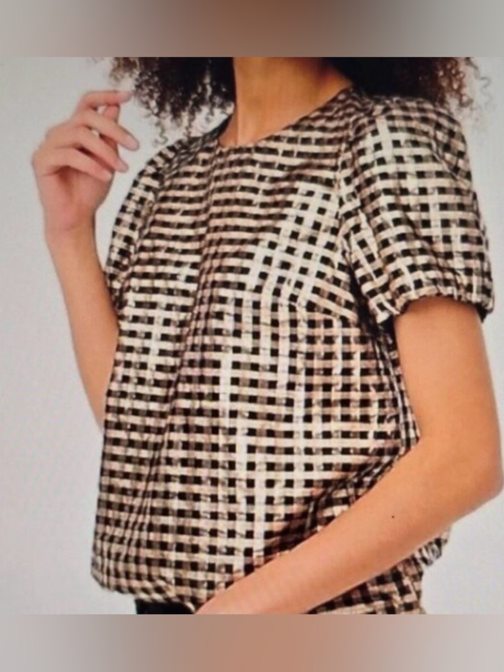 J. Crew Metallic Plaid Blouse - Picture 13 of 14